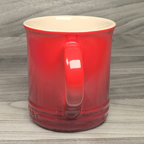 (2 of 3) LE CREUSET Stoneware Cerise Cherry Red Coffee/Tea Mug 14 oz - Picture 4 of 7